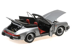 1983 Porsche 911 Carrera Cabriolet 3.2 Gray Metallic 1/18 Diecast Model Car by Minichamps - View 2