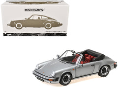 1983 Porsche 911 Carrera Cabriolet 3.2 Gray Metallic 1/18 Diecast Model Car by Minichamps - View 1