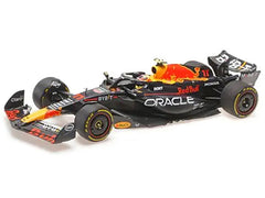 Red Bull Racing RB19 #11 Sergio Perez "Oracle" 2nd Place F1 Formula One "Italian GP" (2023) with Driver Limited Edition to 108 pieces Worldwide 1/18 Diecast Model Car by Minichamps - View 2