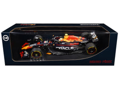 Red Bull Racing RB19 #11 Sergio Perez "Oracle" 2nd Place F1 Formula One "Italian GP" (2023) with Driver Limited Edition to 108 pieces Worldwide 1/18 Diecast Model Car by Minichamps - View 3