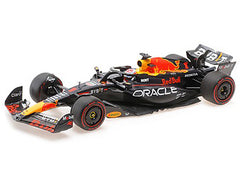 Red Bull Racing RB19 #1 Max Verstappen "Oracle" 2nd Place F1 Formula One Sprint Race "Qatar GP" (2023) with Driver Limited Edition to 480 pieces Worldwide 1/18 Diecast Model Car by Minichamps - View 2
