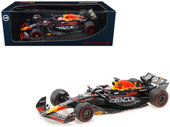 Red Bull Racing RB19 #1 Max Verstappen "Oracle" 2nd Place F1 Formula One Sprint Race "Qatar GP" (2023) with Driver Limited Edition to 480 pieces Worldwide 1/18 Diecast Model Car by Minichamps - View 1