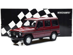 1980 Mercedes-Benz G-Model (LWB) Dark Red with Black Stripes Limited Edition to 402 pieces Worldwide 1/18 Diecast Model Car by Minichamps - View 4