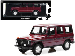 1980 Mercedes-Benz G-Model (LWB) Dark Red with Black Stripes Limited Edition to 402 pieces Worldwide 1/18 Diecast Model Car by Minichamps - View 1
