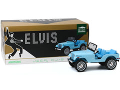 Jeep CJ-5 Sierra Blue Elvis Presley (1935-1977) 1/18 Diecast Model Car by Greenlight - View 1