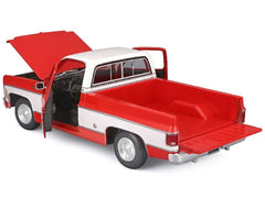 1974 Chevrolet C10 Cheyenne Super Pickup Truck Red and White "Special Edition" Series 1/18 Diecast Model Car by Maisto - View 3