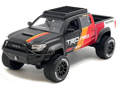 2023 Toyota Tacoma TRD PRO Off Road Pickup Truck Matt Black with Graphics and Roofrack "Maisto Design" Series 1/27 Diecast Model Car by Maisto - View 2