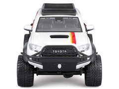 2023 Toyota Tacoma TRD PRO Off Road Pickup Truck White with Graphics and Roof Rack "Maisto Design" Series 1/27 Diecast Model Car Maisto - View 4