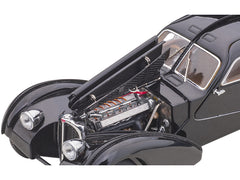1938 Bugatti Type 57SC Atlantic with Disc Wheels Black 1/43 Diecast Model Car by Autoart - View 3
