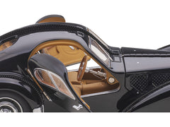 1938 Bugatti Type 57SC Atlantic with Disc Wheels Black 1/43 Diecast Model Car by Autoart - View 4