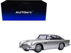 Aston Martin DB5 RHD (Right Hand Drive) Birch Silver 1/18 Model Car by Autoart - View 1