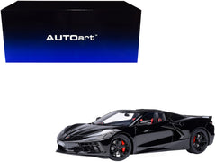 2020 Chevrolet Corvette C8 Stingray Black 1/18 Model Car by Autoart - View 1