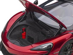 Mclaren 600LT Vermillion Red and Carbon 1/18 Model Car by Autoart - View 3