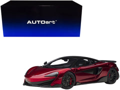 Mclaren 600LT Vermillion Red and Carbon 1/18 Model Car by Autoart - View 1