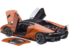 Lamborghini Centenario Arancio Argos / Pearl Orange with Carbon Top 1/18 Model Car by Autoart - View 3