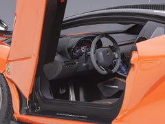 Lamborghini Centenario Arancio Argos / Pearl Orange with Carbon Top 1/18 Model Car by Autoart - View 5