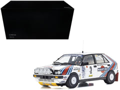 Lancia Delta HF 4WD #3 Bruno Saby - Jean-Francois Fauchille "Martini Racing" Winner "Rally Monte Carlo" (1988) 1/18 Diecast Model Car by Kyosho - View 1