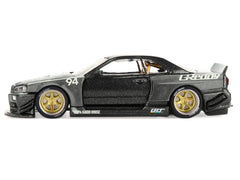 Nissan Skyline GT-R (R34) RHD (Right Hand Drive) #94 "Kaido Works GReddy V2" Carbon Fiber and Dark Gray Metallic (Designed by Jun Imai) "Kaido House" Special 1/64 Diecast Model Car by Mini GT - View 3