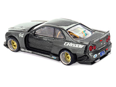Nissan Skyline GT-R (R34) RHD (Right Hand Drive) #94 "Kaido Works GReddy V2" Carbon Fiber and Dark Gray Metallic (Designed by Jun Imai) "Kaido House" Special 1/64 Diecast Model Car by Mini GT - View 4