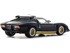 Lamborghini Miura SVR Black with Gold Accents and Wheels 1/43 Diecast Model Car by Kyosho - View 5