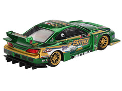 Nissan Silvia (S15) LB-Super Silhouette RHD (Right Hand Drive) "Fausto Racing 2024" Green Metallic Limited Edition 1/64 Diecast Model Car by Mini GT - View 3