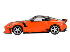 Nissan Z VeilSide FFZ400 Orange with Black Top Limited Edition 1/64 Diecast Model Car by Mini GT - View 2