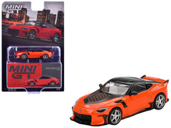 Nissan Z VeilSide FFZ400 Orange with Black Top Limited Edition 1/64 Diecast Model Car by Mini GT - View 1