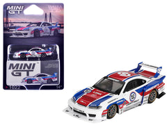 Nissan "LB-Super Silhouette" S15 SILVIA RHD (Right Hand Drive) "GARASIDRIFT x LBWK 2025" White with Blue and Red Stripes Limited Edition 1/64 Diecast Model Car by Mini GT - View 1