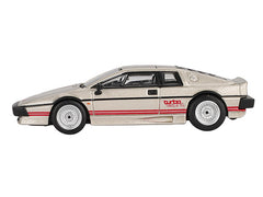 Lotus Esprit Turbo Silver Metallic with Red Stripes Limited Edition 1/64 Diecast Model Car by Mini GT - View 2