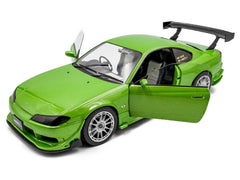 1999 Nissan Silvia S15 Spec-R Aero RHD (Right Hand Drive) "Never Satisfied" Green Metallic 1/18 Diecast Model Car by Solido - View 2