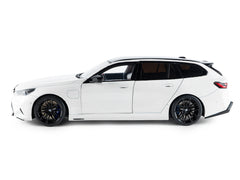 2025 BMW M5 Touring Alpine White with Black Top 1/18 Diecast Model Car by Solido - View 3