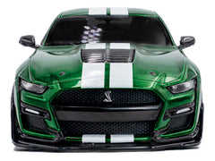 2020 Ford Mustang Shelby GT500 Fast Track Eruption Green Metallic with White Stripes 1/43 Diecast Model Car by Solido - View 4