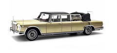 1965-1981 Mercedes Benz 600 Pullman (W100) Landaulet Limousine Convertible with Functional Softtop Gold Limited Edition to 800 pieces Worldwide 1/18 Diecast Model Car by CMC - View 2