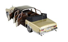 1965-1981 Mercedes Benz 600 Pullman (W100) Landaulet Limousine Convertible with Functional Softtop Gold Limited Edition to 800 pieces Worldwide 1/18 Diecast Model Car by CMC - View 10