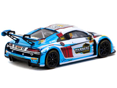 Audi R8 LMS GT3 evo II #30 James Yu "Uno Racing Team" "Macau GT Cup - FIA GT World Cup" (2024) with Plastic Transporter Packaging and Collectible Tarmac Cards "Hobby64" Series 1/64 Diecast Model Car by Tarmac Works - View 2