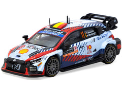 Hyundai i20 N Rally1 Hybrid #11 Thierry Neuville - Martijn Wydaeghe Winner "Rallye Monte-Carlo" (2024) "Hobby64" Series 1/64 Diecast Model by Tarmac Works - View 2