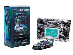 Nissan Skyline (R32) Widebody RHD (Right Hand Drive) #87 "HKS - Designed by Jon Sibal" Black with Graphics with Tarmac Cards "Global64" Series 1/64 Diecast Model Car by Tarmac Works - View 4
