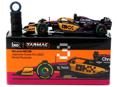 McLaren MCL36 #3 Daniel Ricciardo Formula One F1 "Japanese GP" (2022) "Global64" Series 1/64 Diecast Model Car by Tarmac Works - View 3
