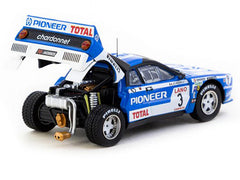 Lancia 037 Rally #3 Jean-Claude Andruet - Francoise Sappey 2nd Place "Ypres 24 Hours Rally" (1983) "Hobby64+" Series 1/64 Diecast Model Car by Tarmac Works - View 3