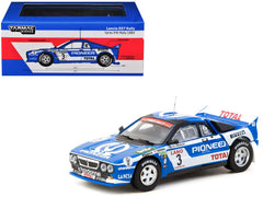 Lancia 037 Rally #3 Jean-Claude Andruet - Francoise Sappey 2nd Place "Ypres 24 Hours Rally" (1983) "Hobby64+" Series 1/64 Diecast Model Car by Tarmac Works - View 1