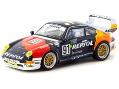 Porsche 911 GT2 #91 Tomas Saldana - Miguel Angel de Castro - Prince Alfonso de Orleans-Borbon "Kremer Racing - Repsol" "24 Hours of Le Mans" (1995) "Collab64" Series 1/64 Diecast Model Car by Schuco & Tarmac Works - View 2