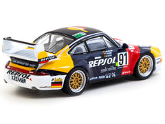 Porsche 911 GT2 #91 Tomas Saldana - Miguel Angel de Castro - Prince Alfonso de Orleans-Borbon "Kremer Racing - Repsol" "24 Hours of Le Mans" (1995) "Collab64" Series 1/64 Diecast Model Car by Schuco & Tarmac Works - View 3