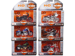 Harley-Davidson Motorcycles 6 piece Set Series 42 1/18 Diecast Motorcycle Models by Maisto - View 1