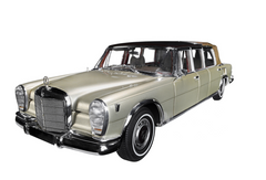 1965-1981 Mercedes Benz 600 Pullman (W100) Landaulet Limousine Convertible with Functional Softtop Gold Limited Edition to 800 pieces Worldwide 1/18 Diecast Model Car by CMC - View 1